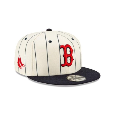 Boston Red Sox Gorra | New Era MLB Pinstripe 9fifty Snapback Cap Mexico - Blancos